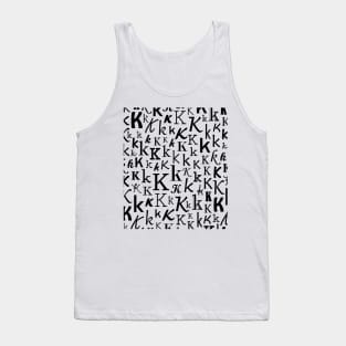 K - Typography (Black) Tank Top